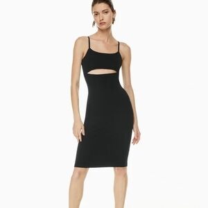 Babaton Fissure Sculpt Knit Dress From Aritzia- Black, Size M
